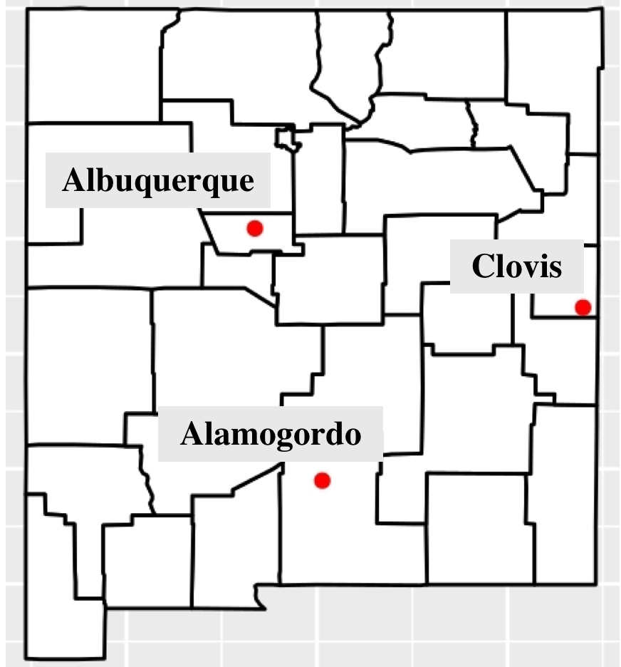 NM Air Force Base Map
